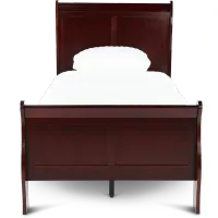 Louis Cherry Twin Sleigh Bed