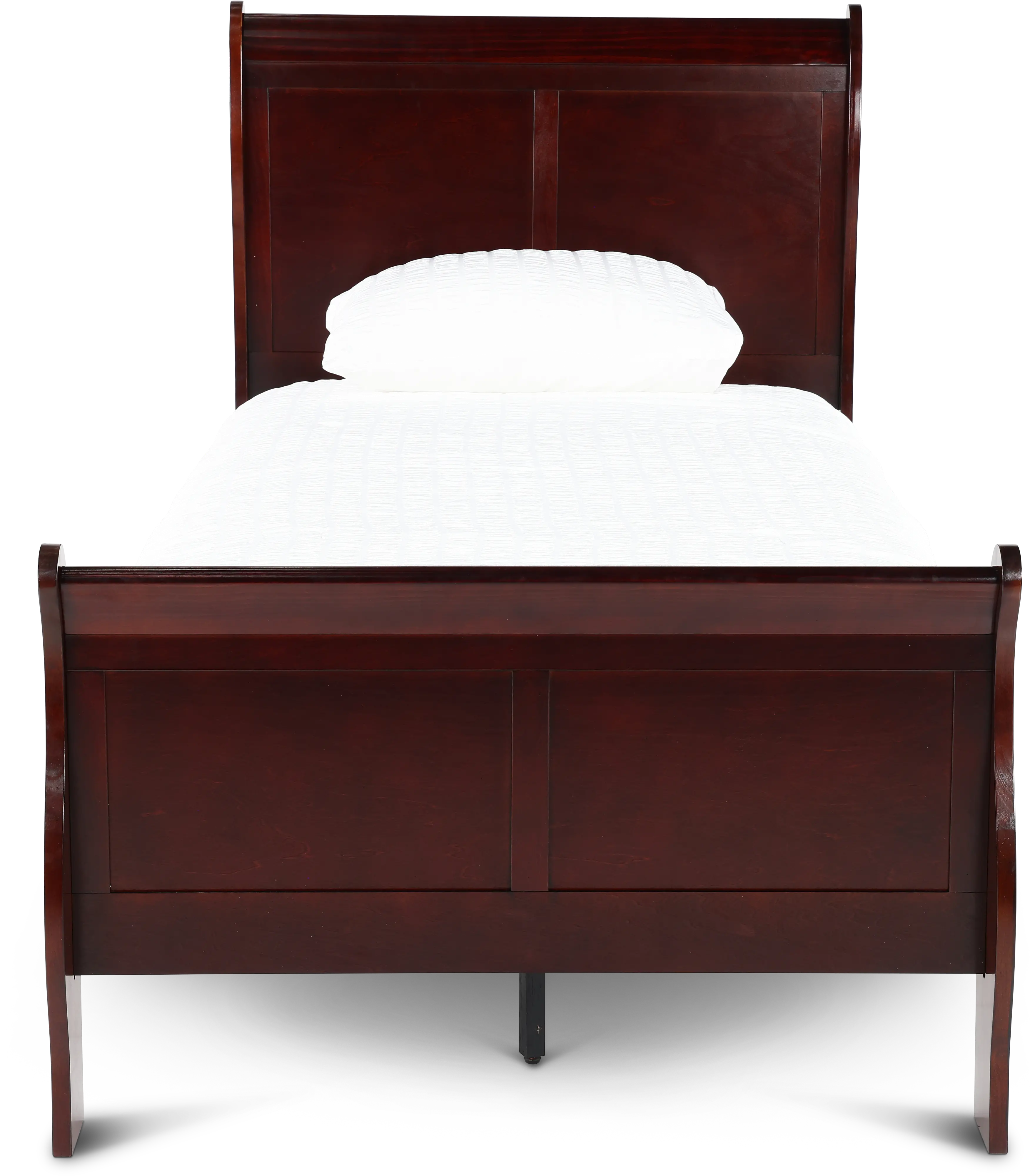 Louis Cherry Twin Sleigh Bed