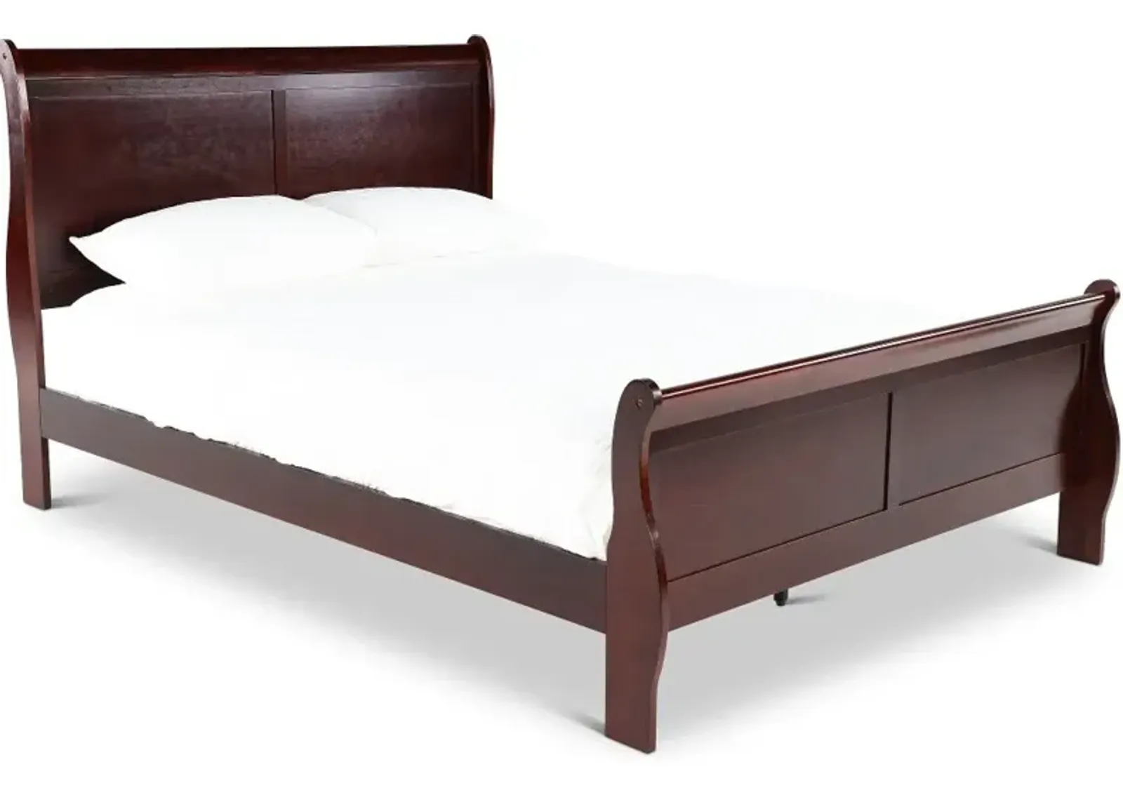 Louis Cherry Queen Sleigh Bed