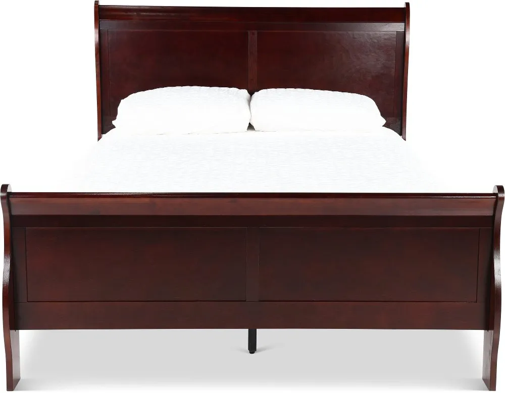 Louis Cherry King Sleigh Bed