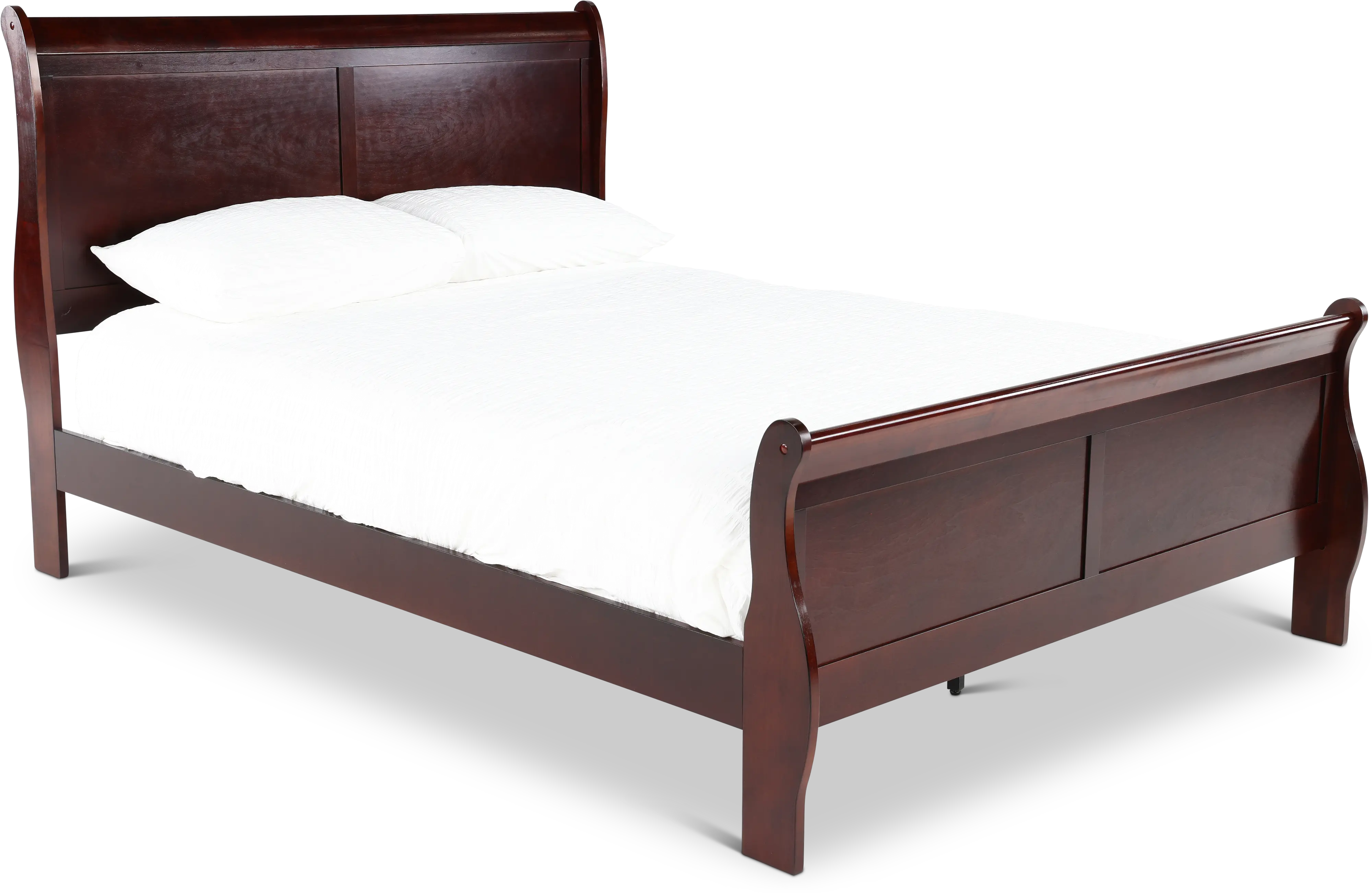 Louis Cherry King Sleigh Bed