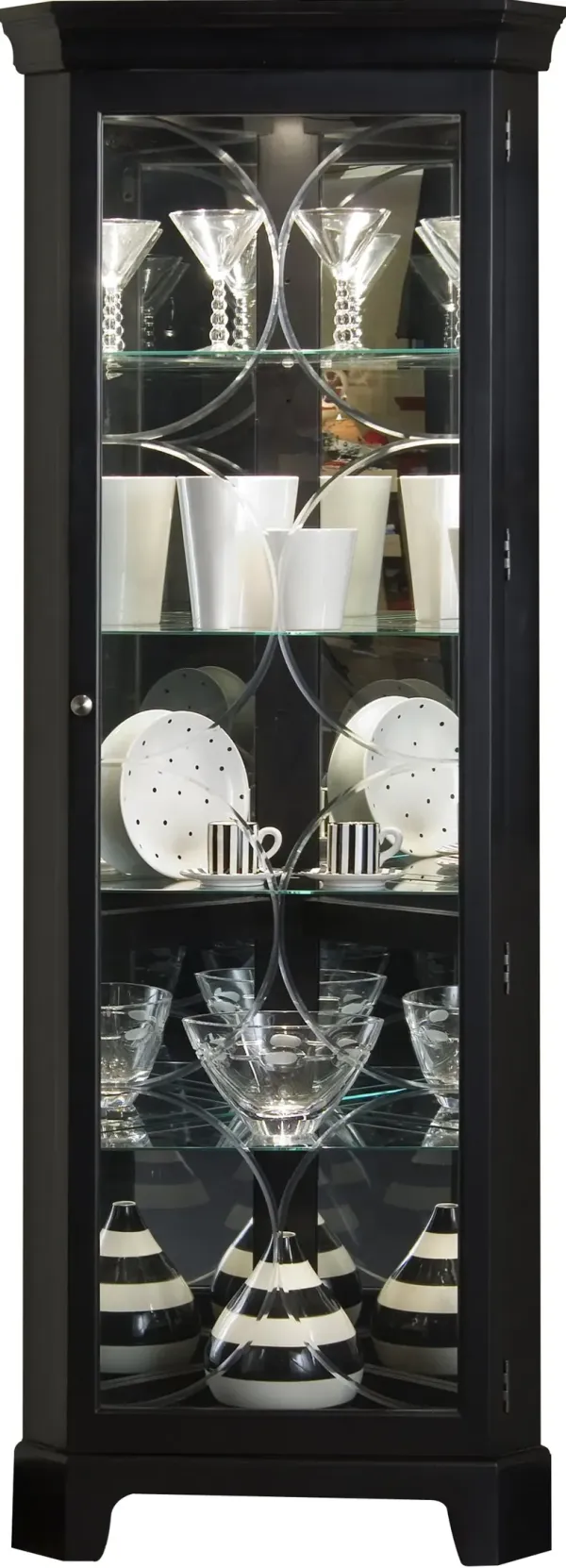 Oxford Black Corner Curio Cabinet