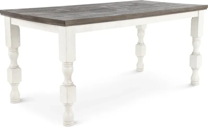 Clabria White and Gray Counter Height Dining Table