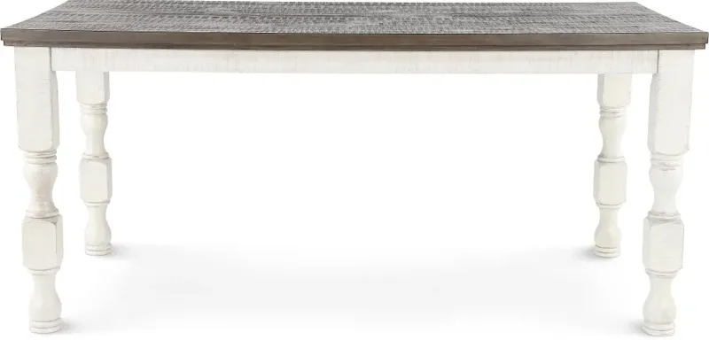 Clabria White and Gray Counter Height Dining Table