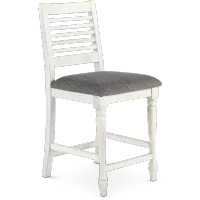 Clabria White Counter Height Stool