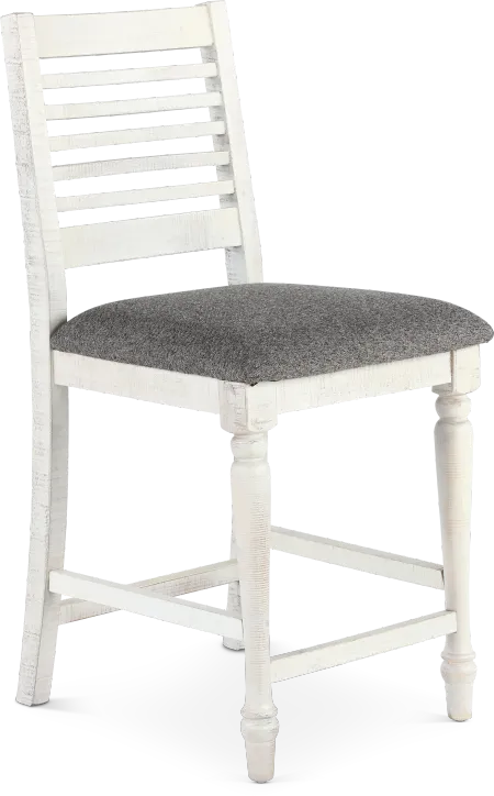 Clabria White Counter Height Stool