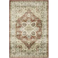 Sumter 2 x 3 Red and Ivory Washable Rug