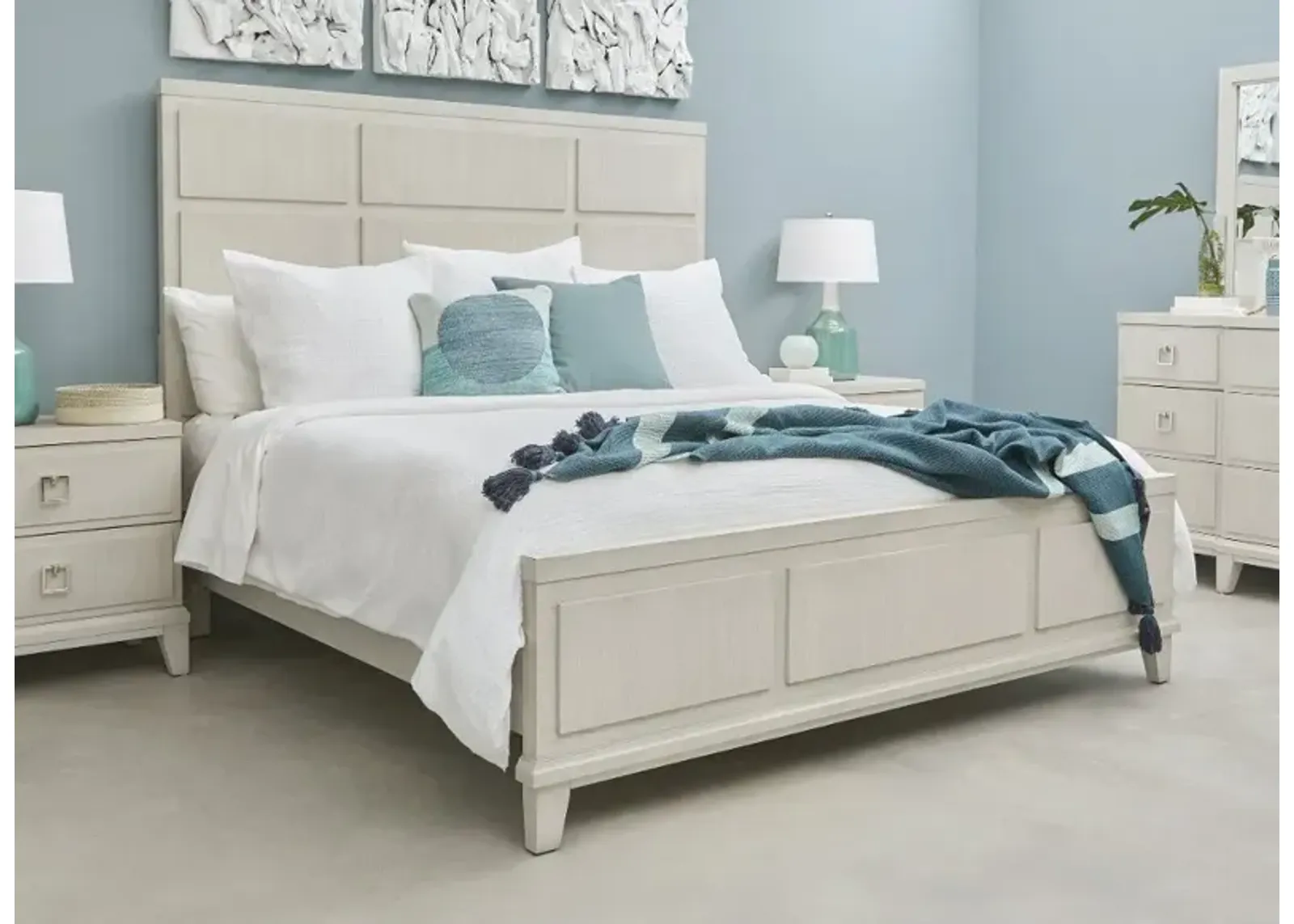 Madison White King Bed