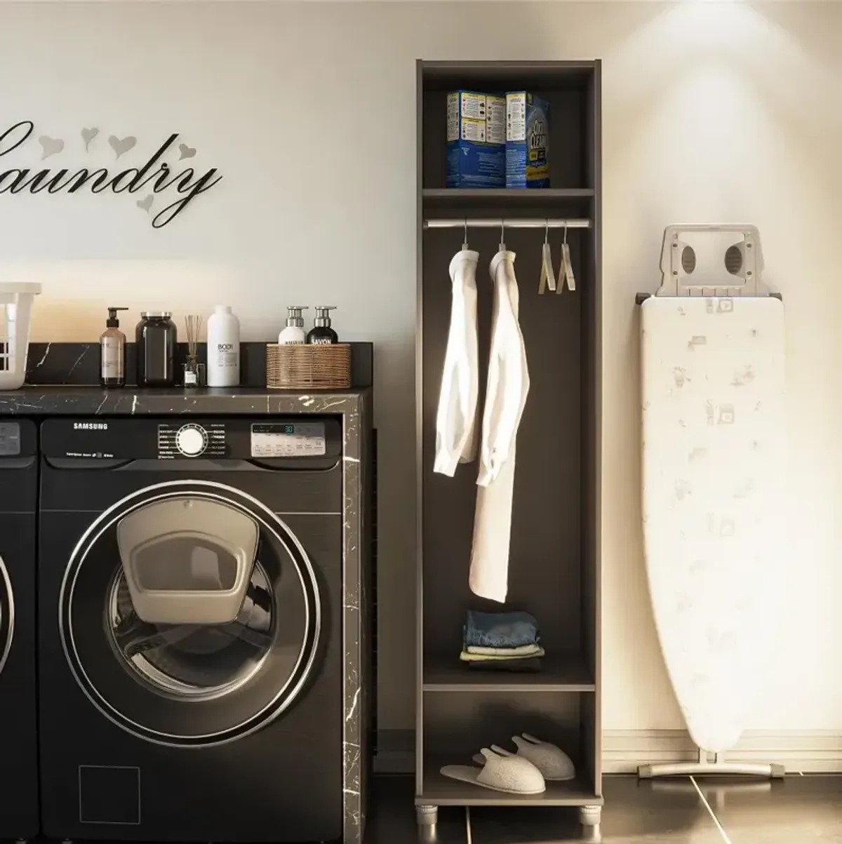 Camberly Graphite Gray 18" Mudroom Cabinet