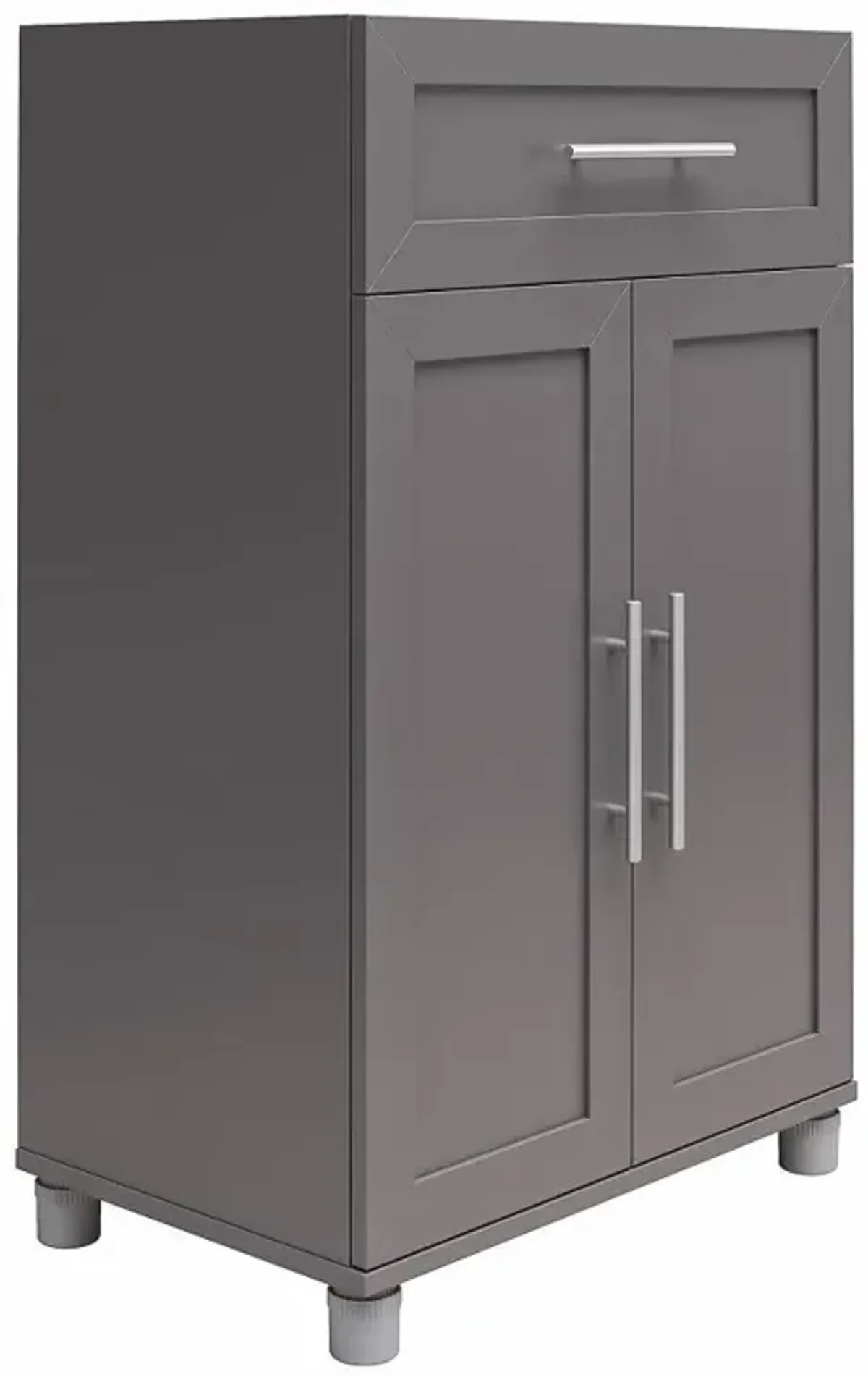 Camberly Framed Graphite Gray Storage Cabinet with Drawer