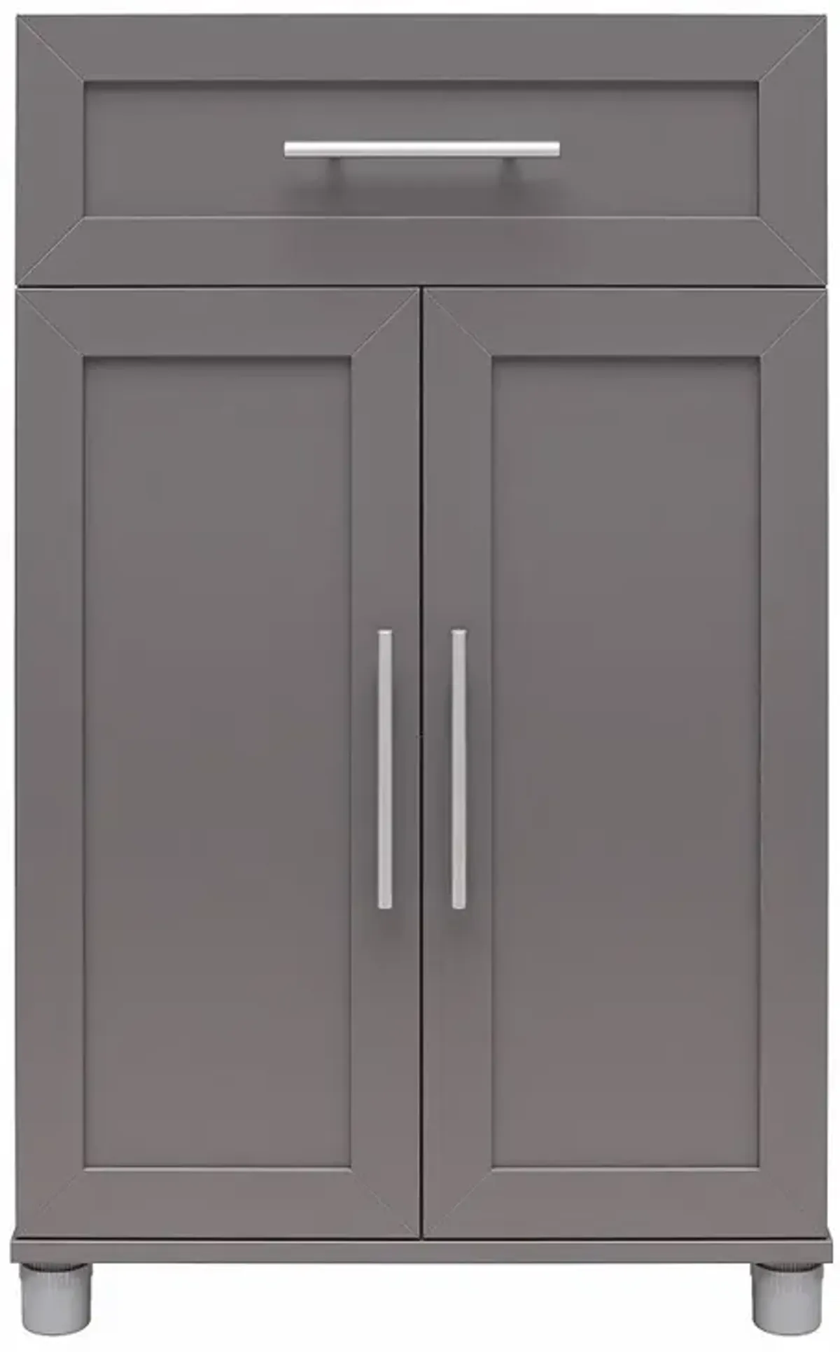 Camberly Framed Graphite Gray Storage Cabinet with Drawer