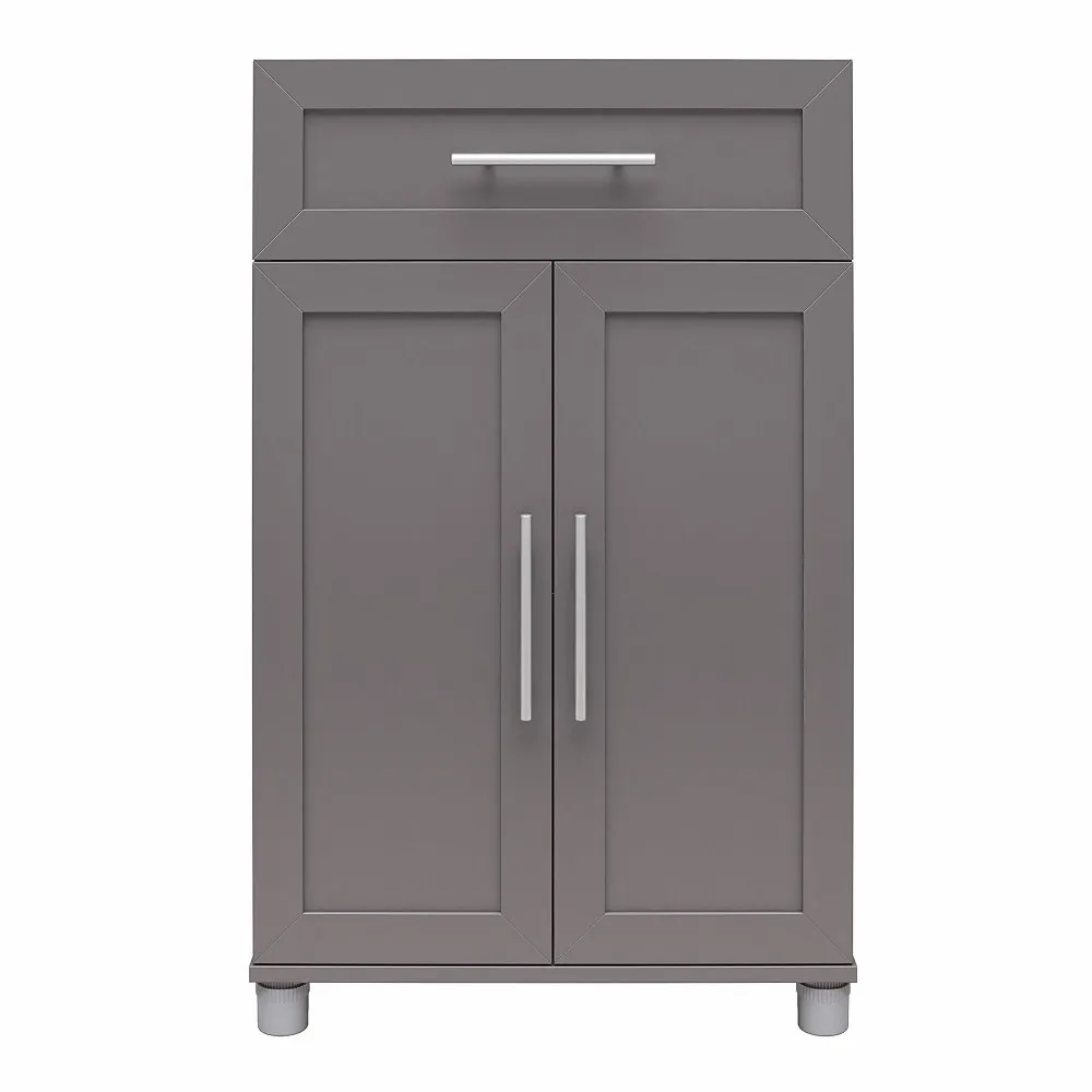 Camberly Framed Graphite Gray Storage Cabinet with Drawer