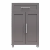 Camberly Framed Graphite Gray Storage Cabinet with Drawer