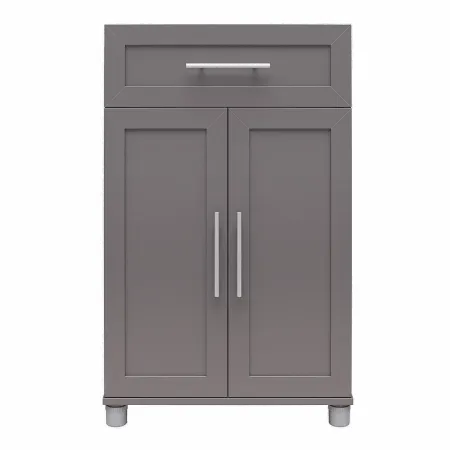 Camberly Framed Graphite Gray Storage Cabinet with Drawer