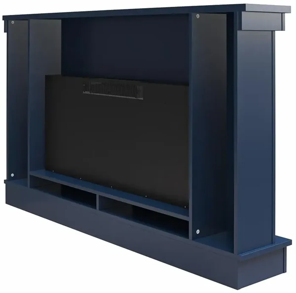 Waverly Navy Mantel with Electric Fireplace