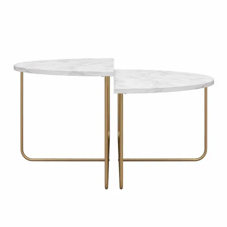 Athena White Marble Coffee Table