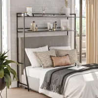 Beverly Black Over-The-Bed Storage for Full Beds