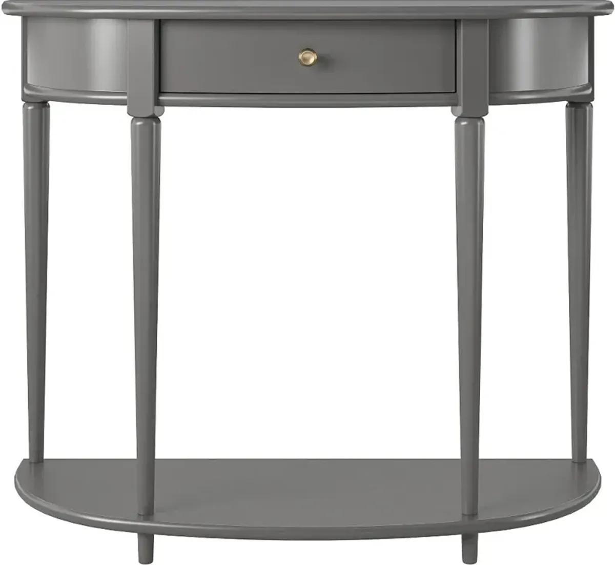 Aurora Gray Half-Moon Console Table