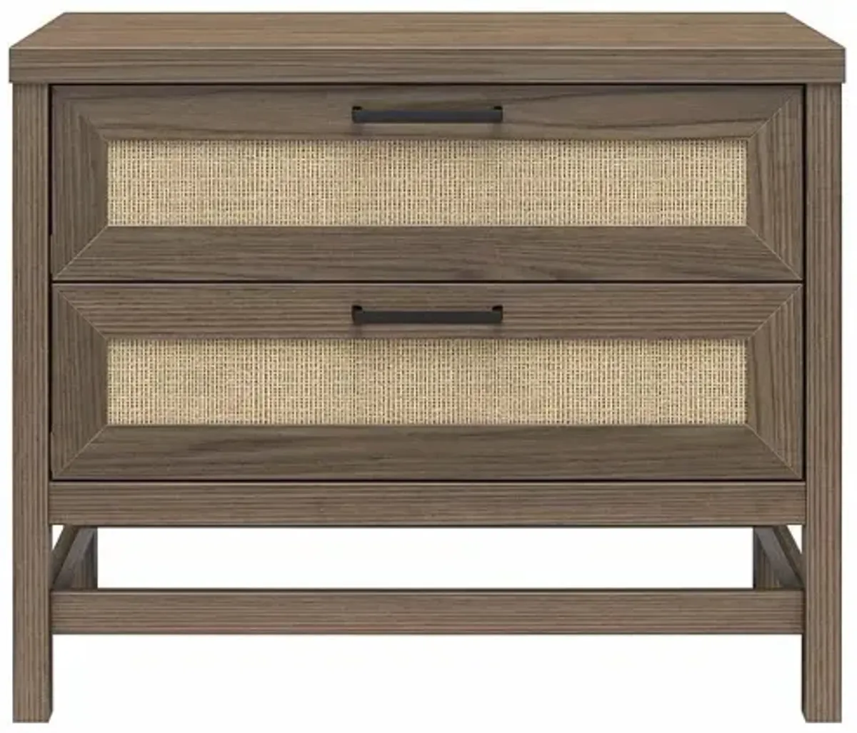 Lennon Brown 2-Drawer Nightstand