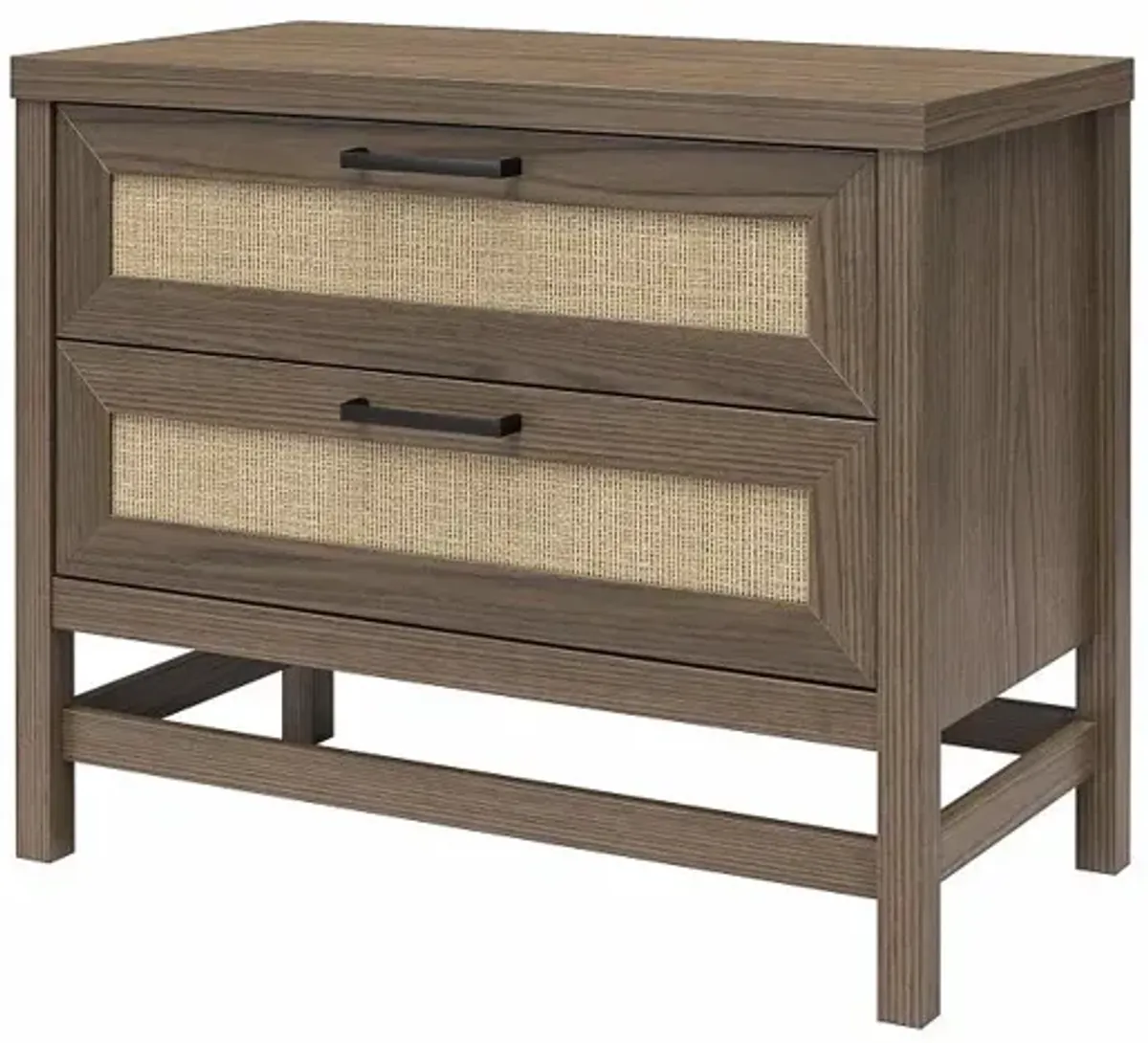 Lennon Brown 2-Drawer Nightstand