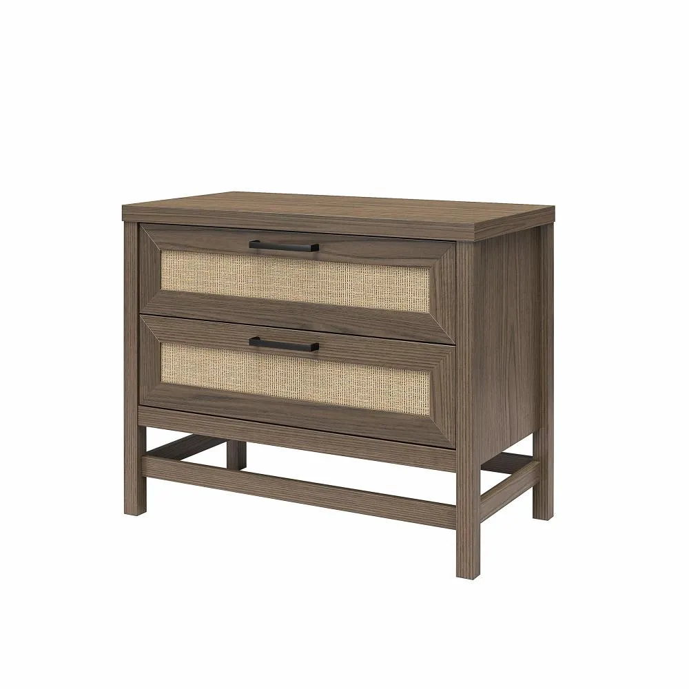 Lennon Brown 2-Drawer Nightstand