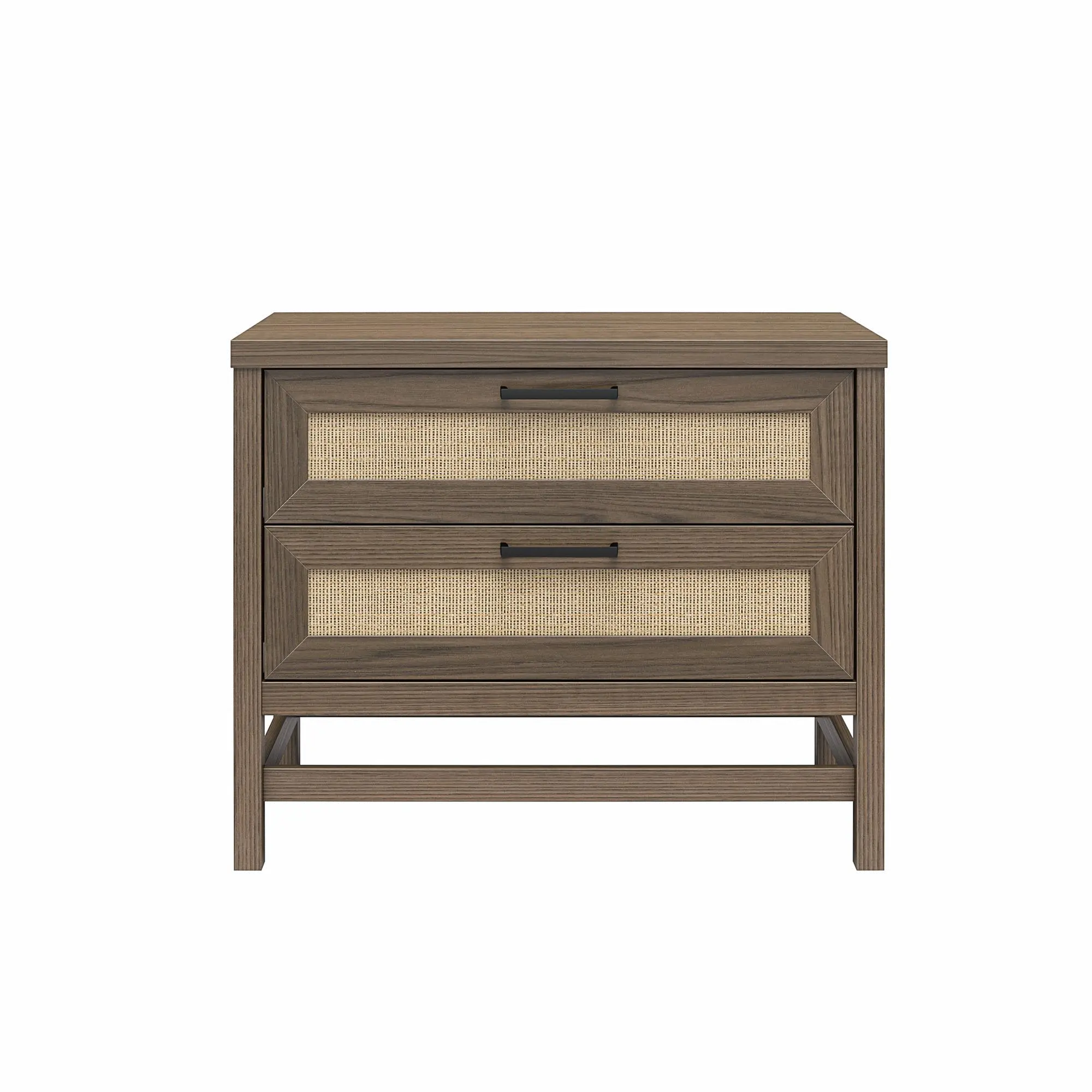 Lennon Brown 2-Drawer Nightstand