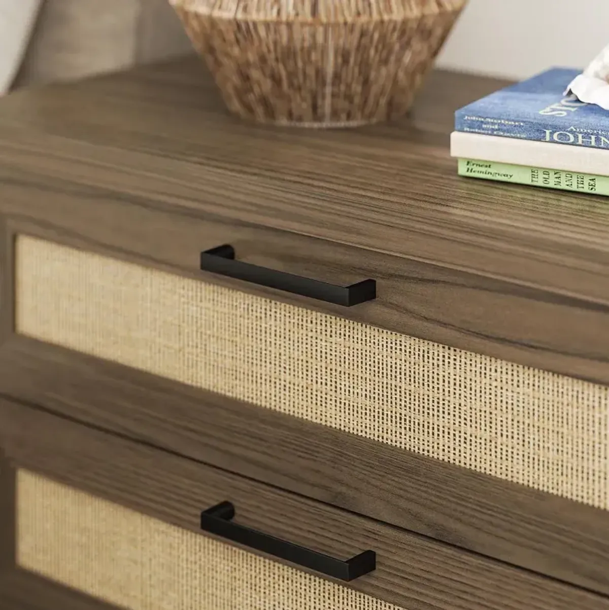 Lennon Brown 2-Drawer Nightstand