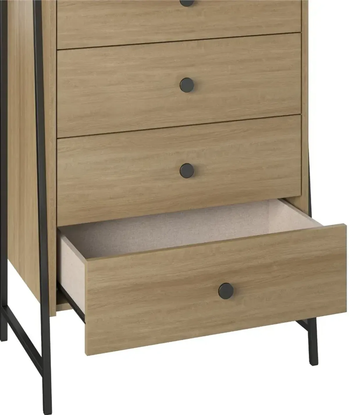 Bushwick Natural 5 Drawer Chest of Drawers