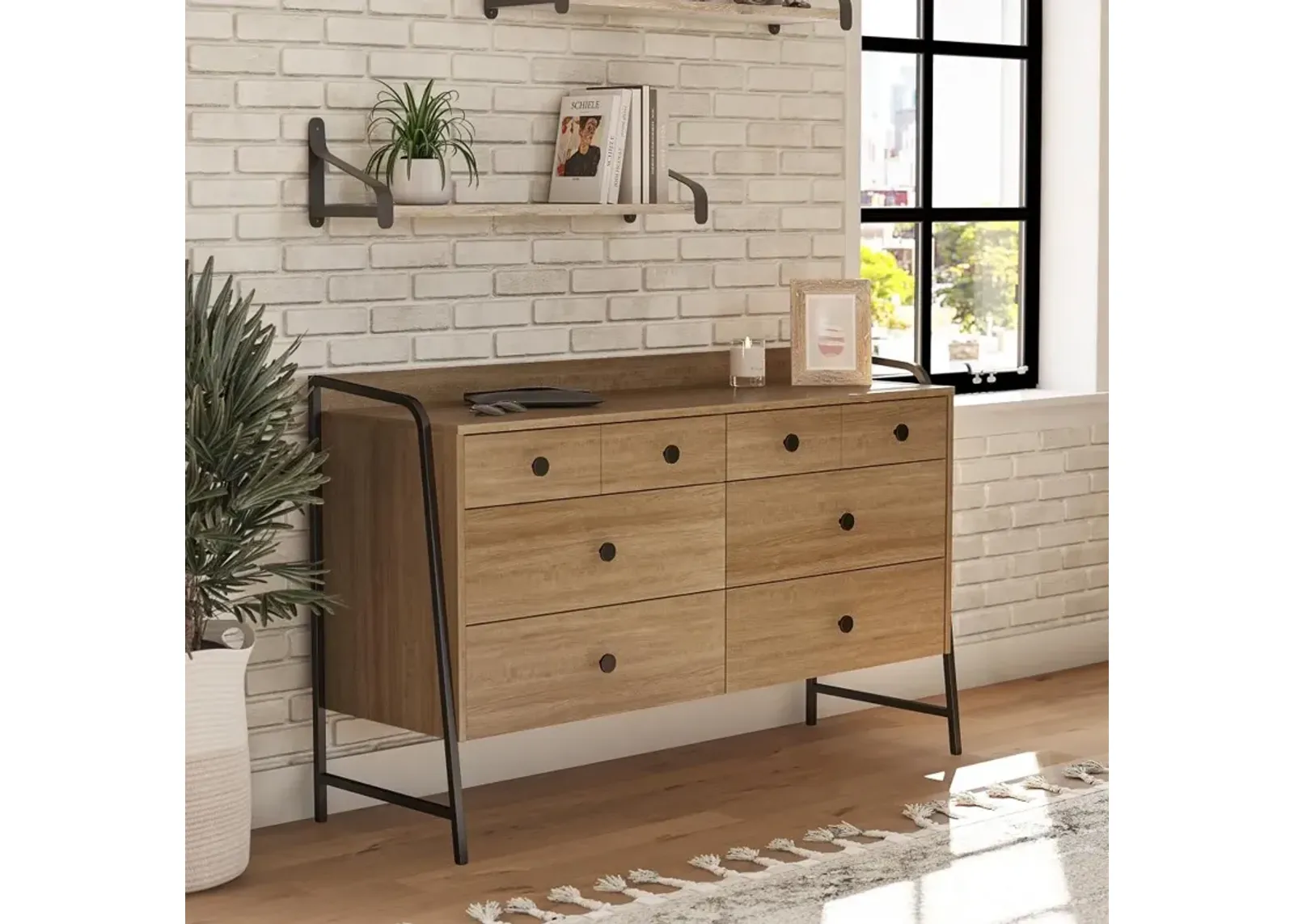 Bushwick Natural 6-Drawer Dresser