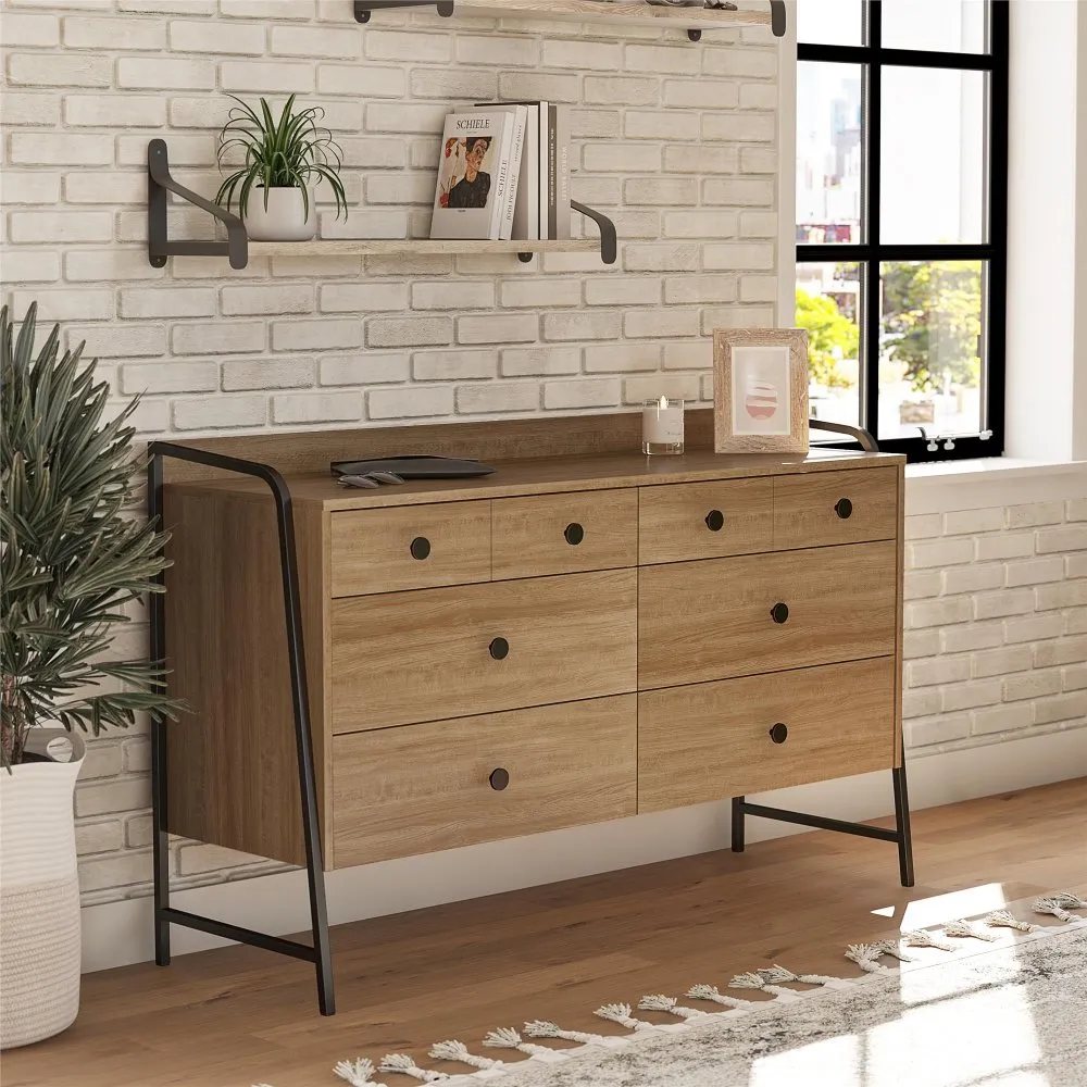 Bushwick Natural 6-Drawer Dresser