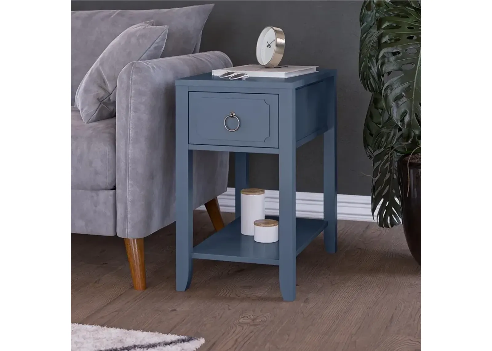 Majesty Blue Narrow Side Table