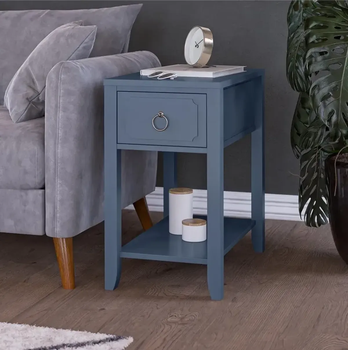 Majesty Blue Narrow Side Table