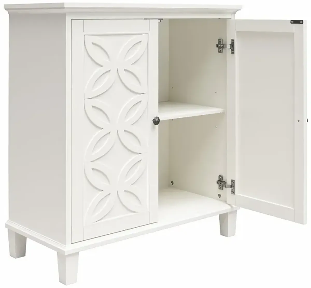 Celeste White Double Door Accent Cabinet