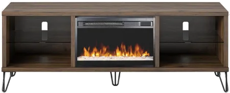 Concord 70" Walnut Fireplace TV Stand