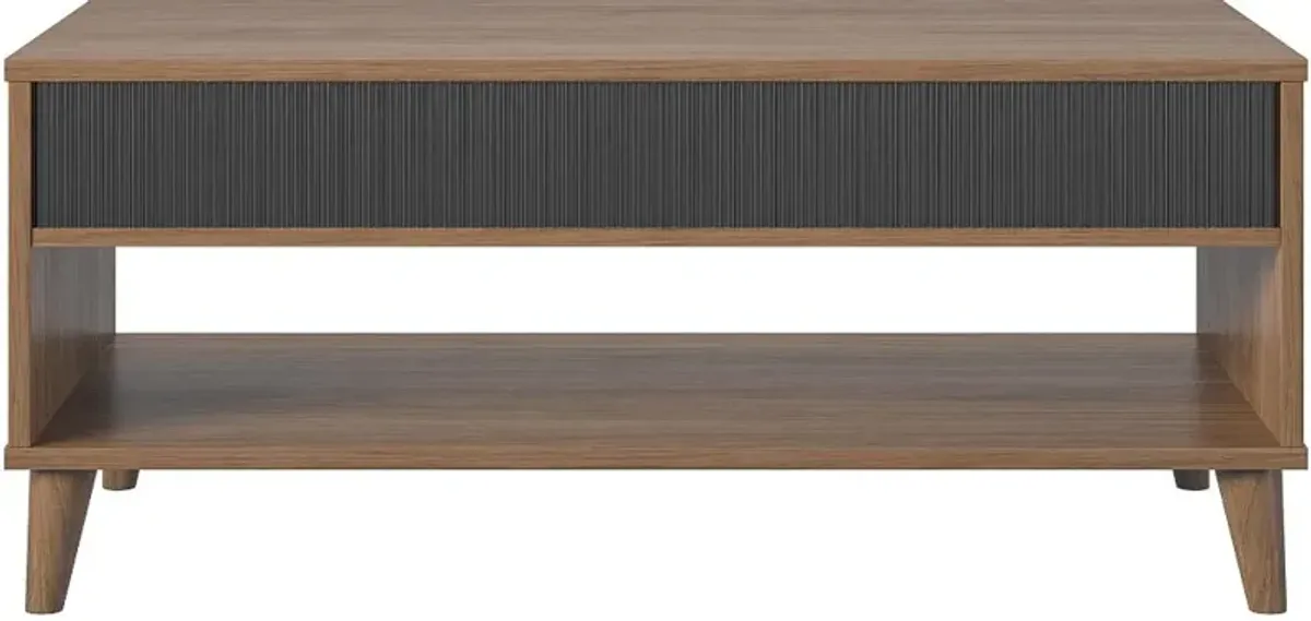 Magnolia Walnut and Black Lift Top Coffee Table