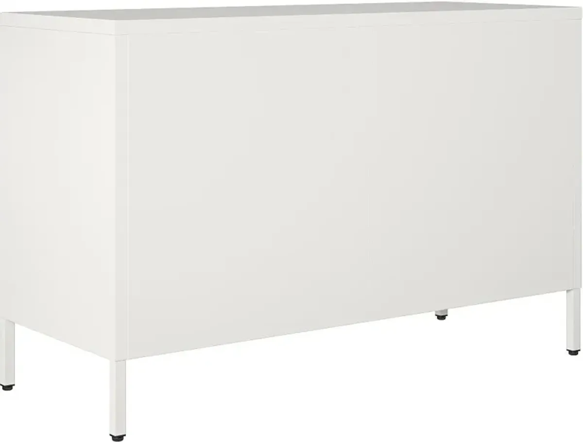 Sunset District White Metal 2-Door Storage Cabinet