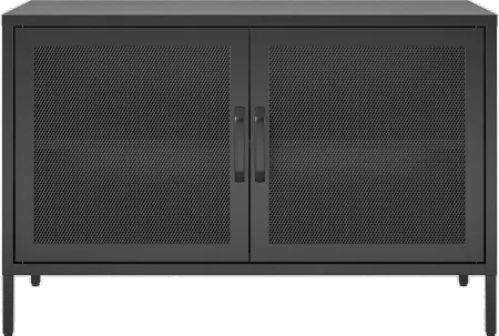 Sunset District Black Metal 2-Door Storage Cabinet