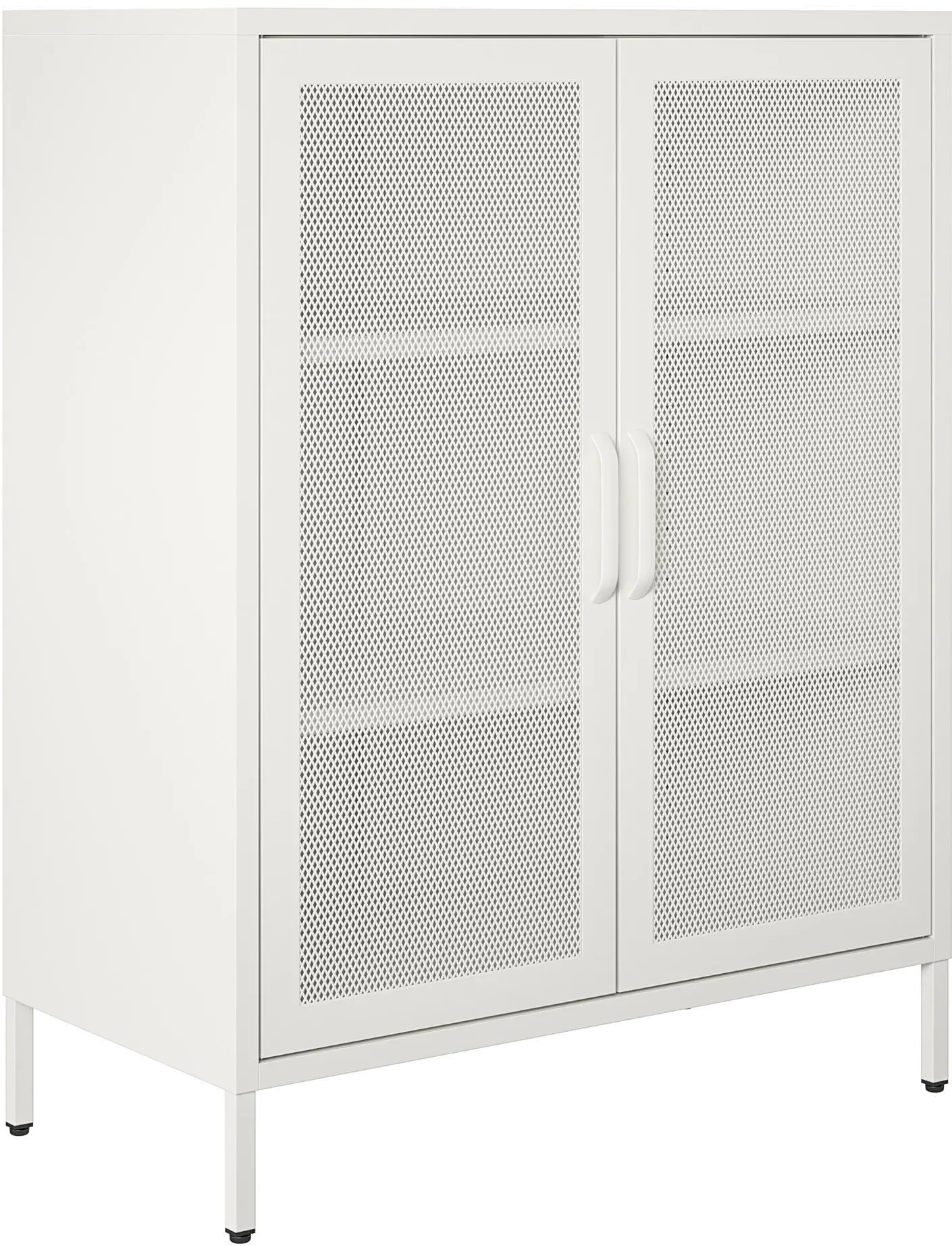 Sunset District White Metal 40"H Accent Cabinet