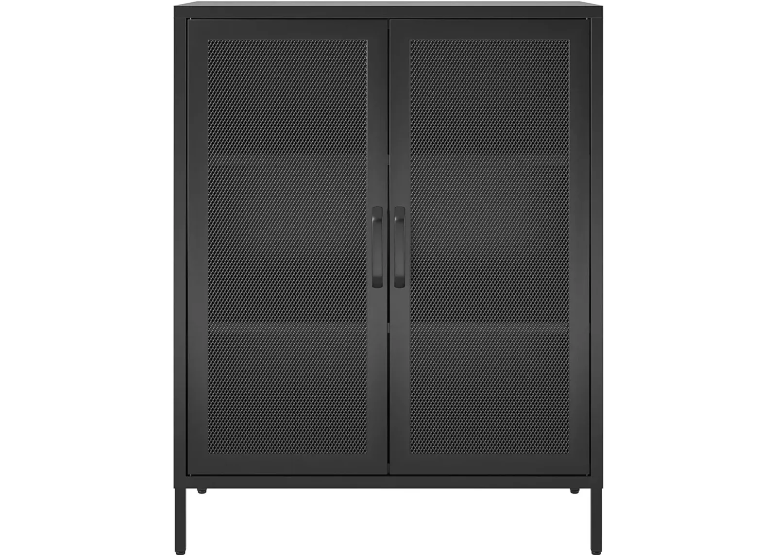 Sunset District Black Metal 40"H Accent Cabinet