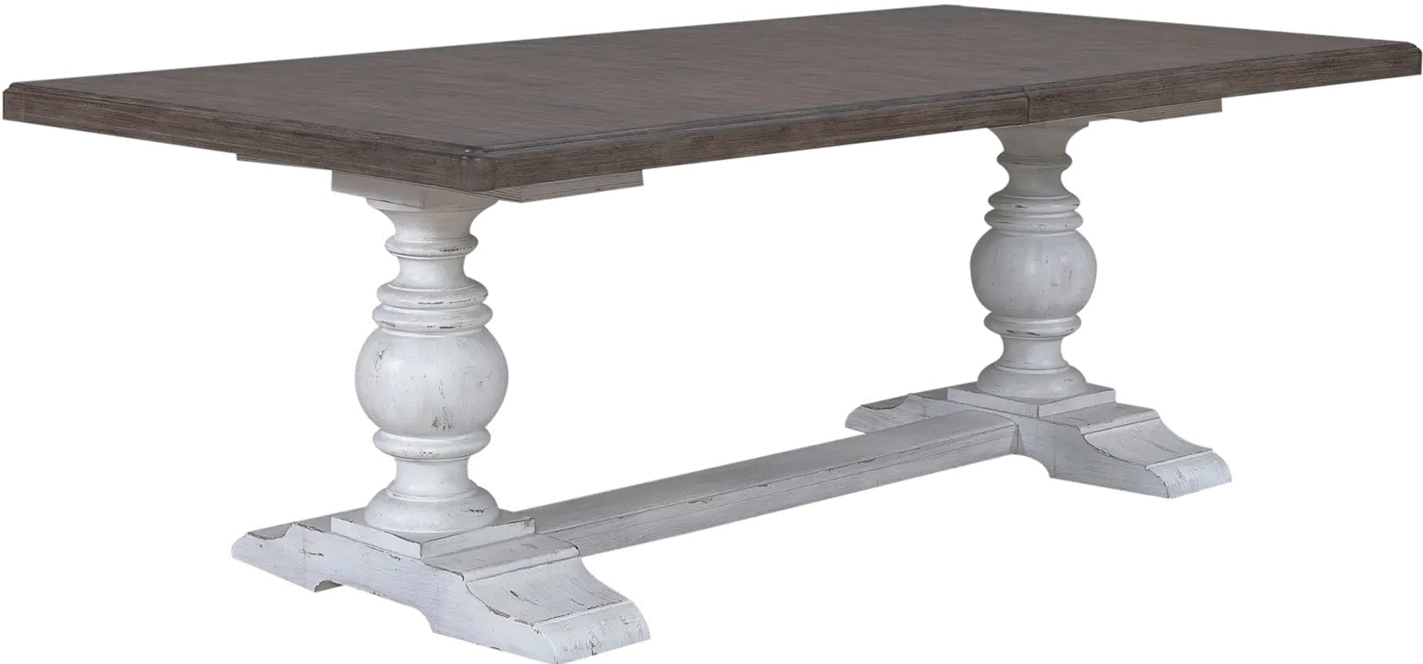 River Place White and Brown Dining Table