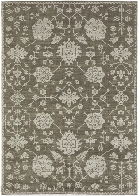 Intrigue 5 x 8 Traditional Gray Area Rug