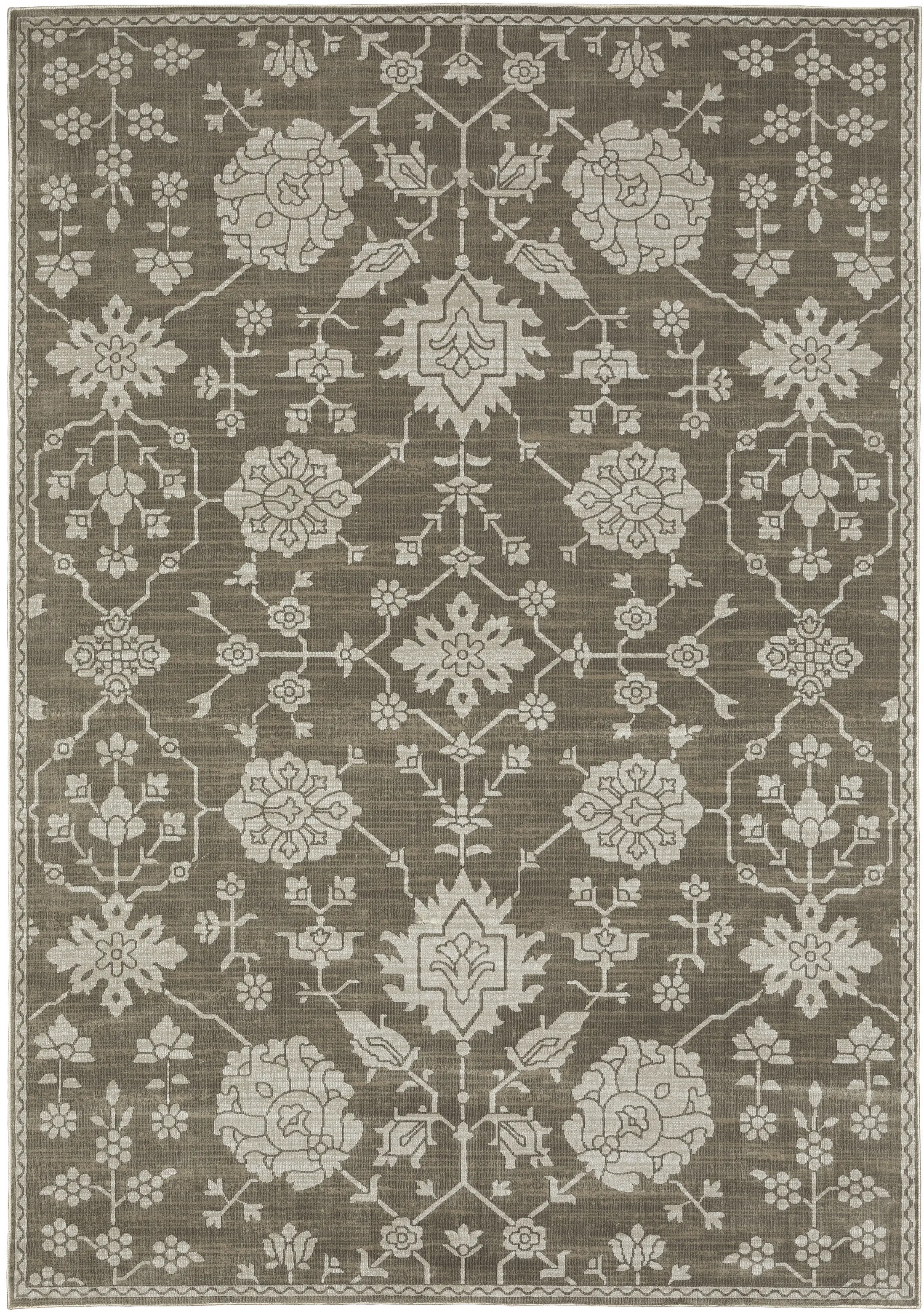 Intrigue 5 x 8 Traditional Gray Area Rug