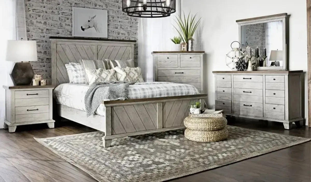 Bear Creek White Queen Bed