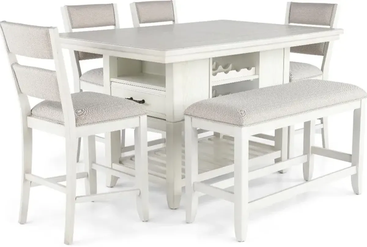 Willow White Counter Height Dining Chair