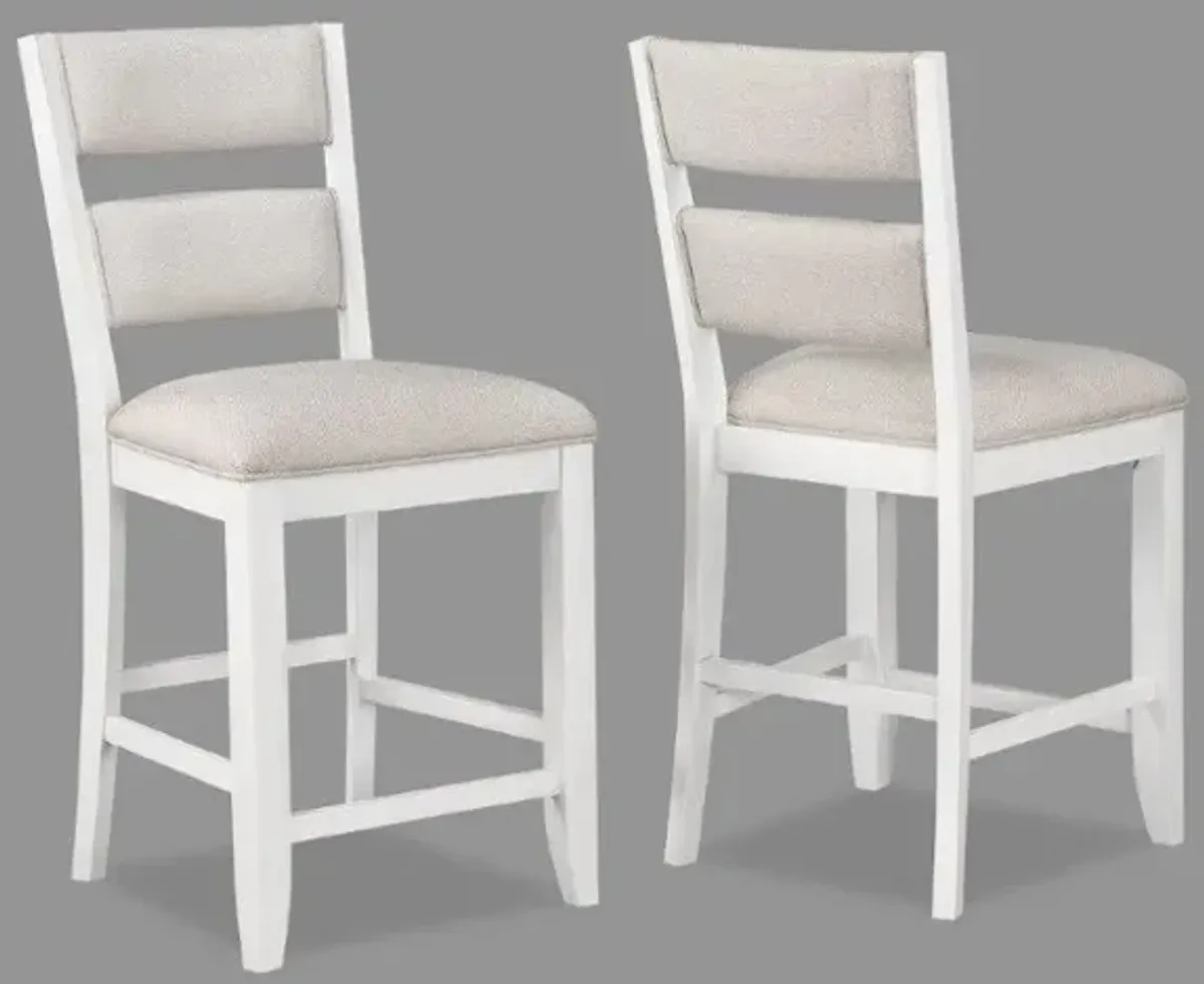 Willow White Counter Height Dining Chair