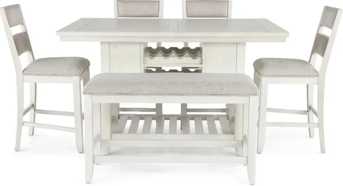 Willow White Counter Height Dining Chair