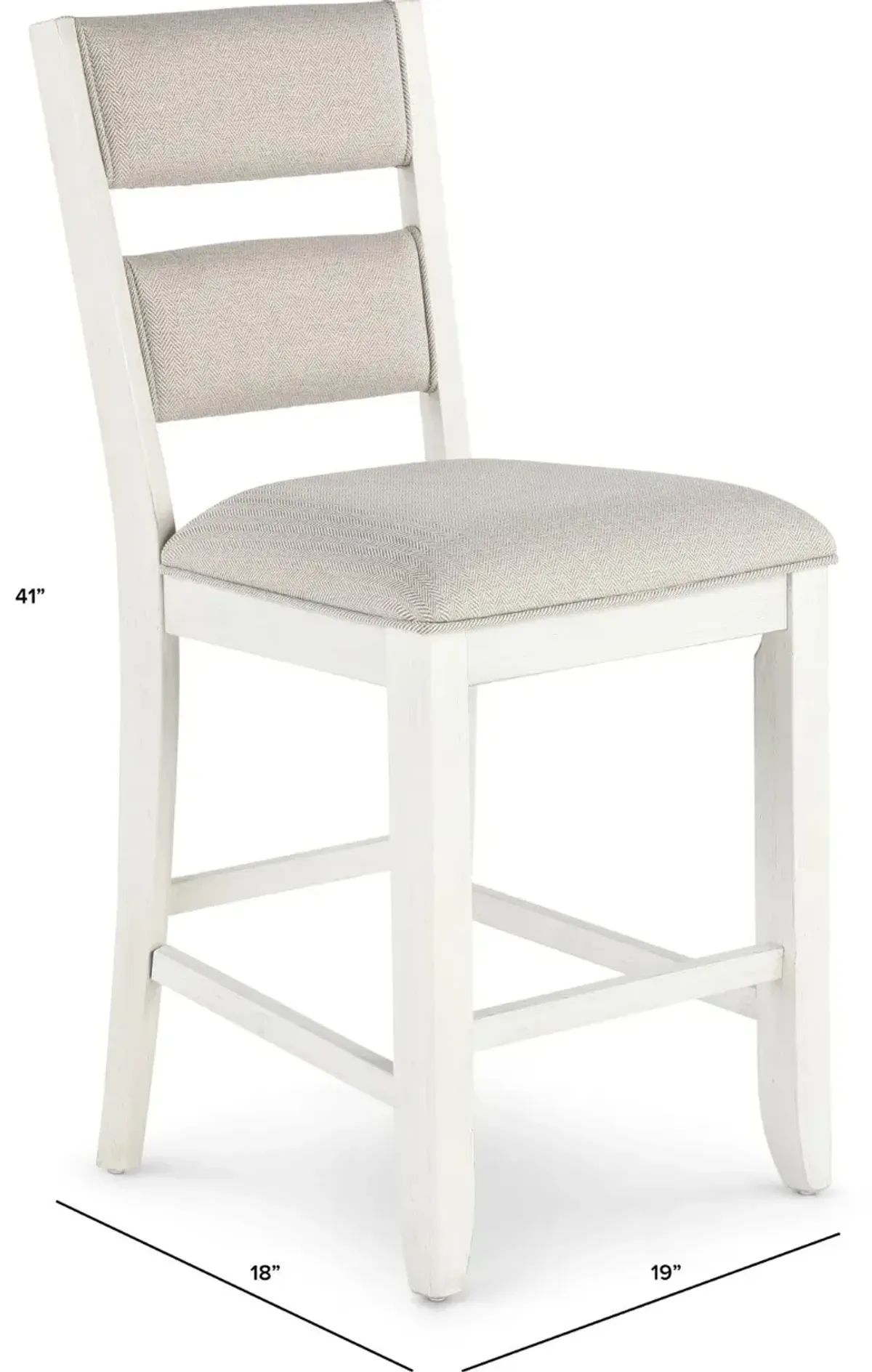 Willow White Counter Height Dining Chair