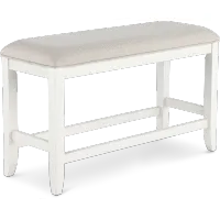 Willow White Counter Height Dining Bench