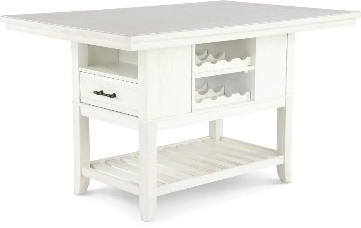 Willow White Counter Height Dining Table