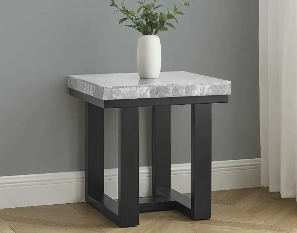 Luca Gray Marble End Table